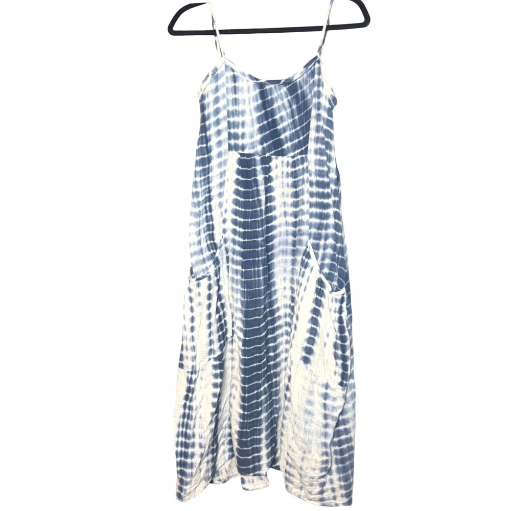 4OUR DREAMERS Tie Dye Midi Dress Women S Boho Coastal Cotton Resort Festival